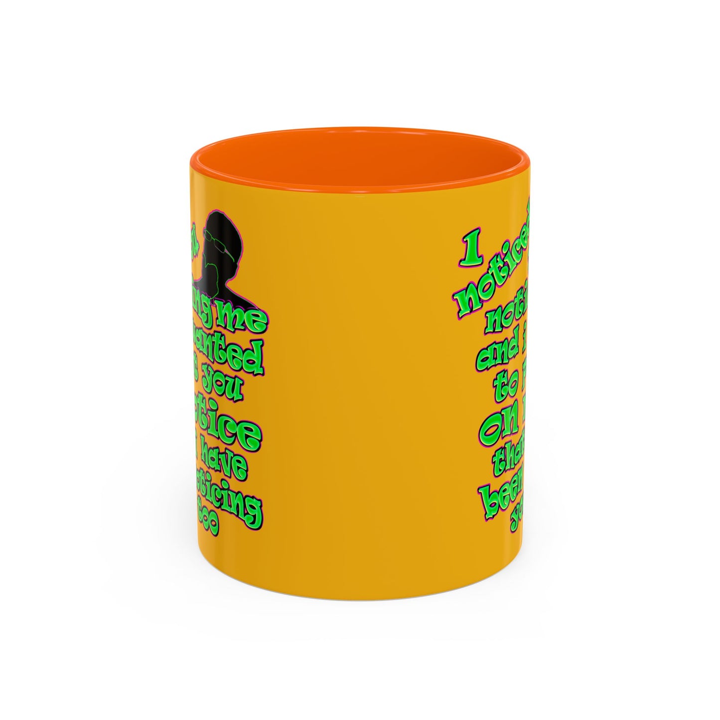 noticed you noticing - Accent Mug (yellow)