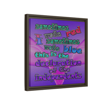 declaration of the independents - framed canvas art (purple-pink wave)
