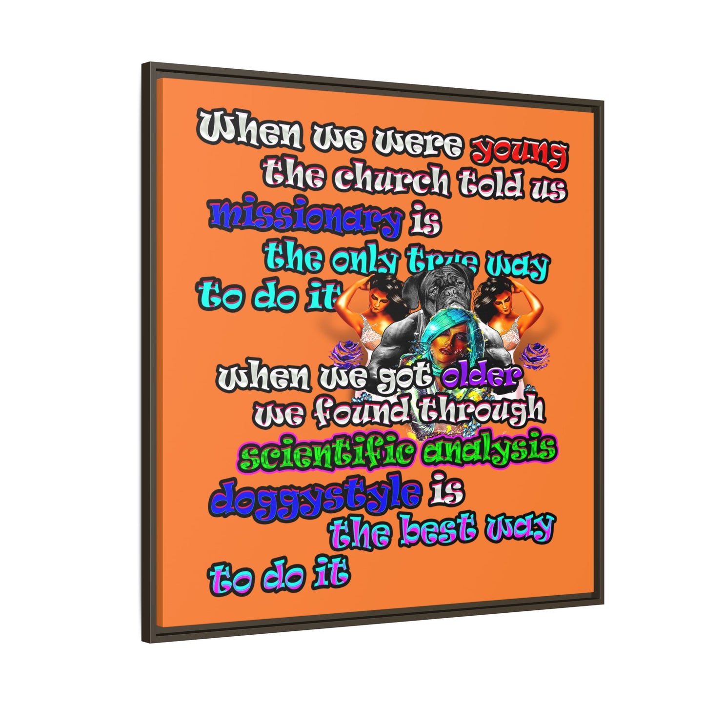 doggystyle - framed canvas art (crusta)