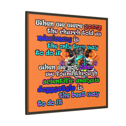 doggystyle - framed canvas art (crusta)