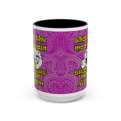 shoot the moon again - Accent Mug (pink swirl)