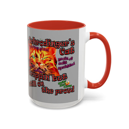 schrodinger's cat - Accent Mug (light grey)