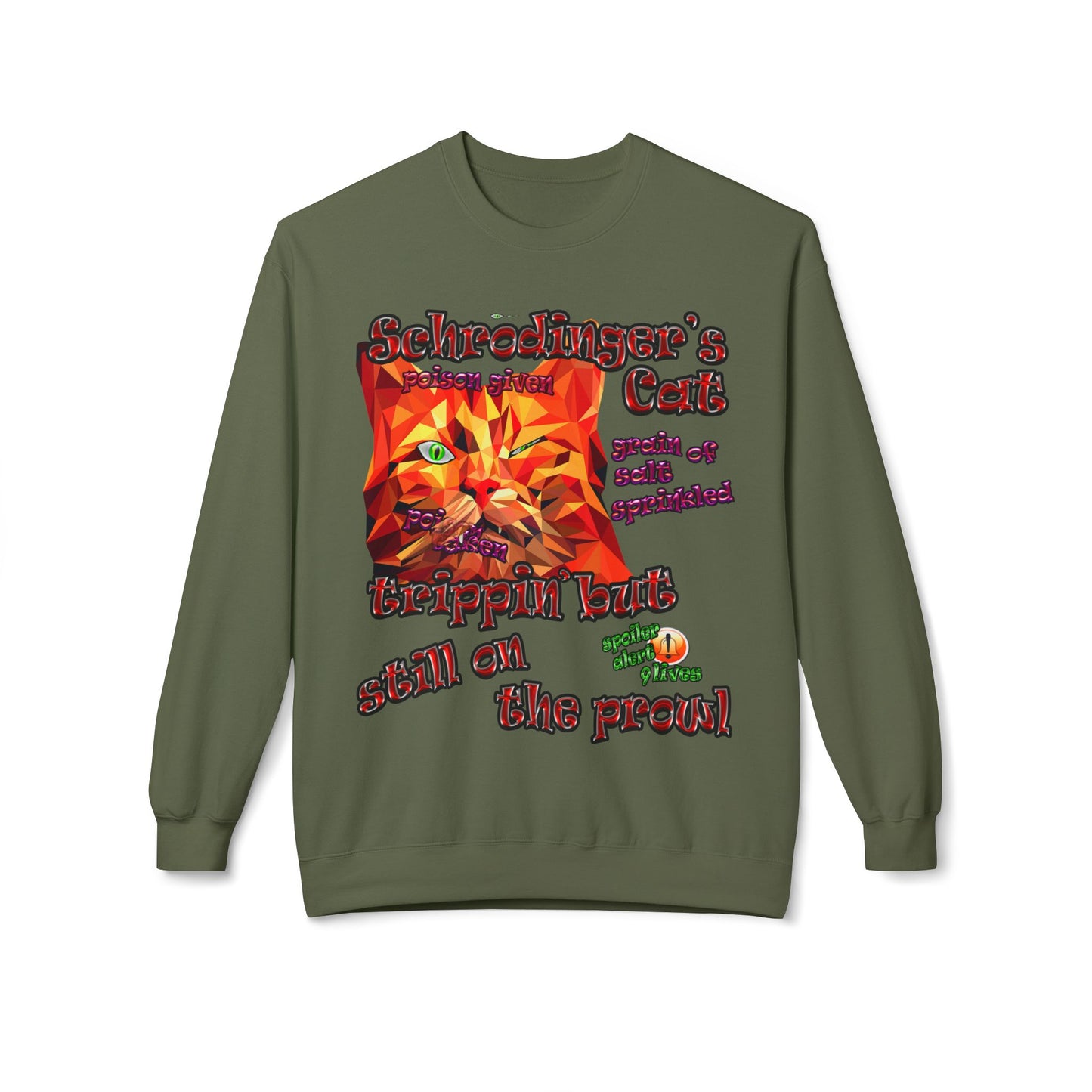 schrodinger's cat - Unisex Midweight Softstyle Fleece Crewneck Sweatshirt