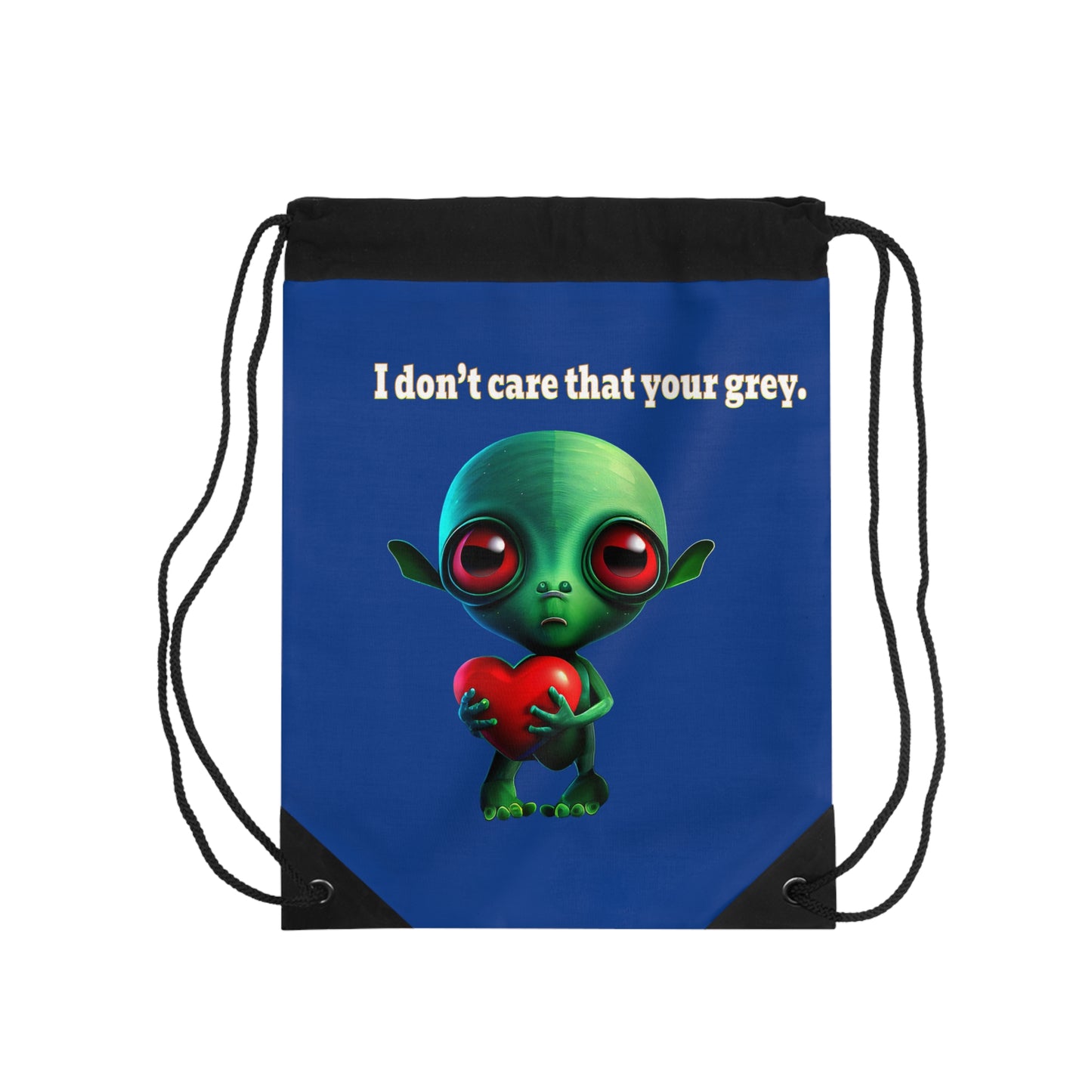 I don't care that your grey - Drawstring Bag (dark blue)