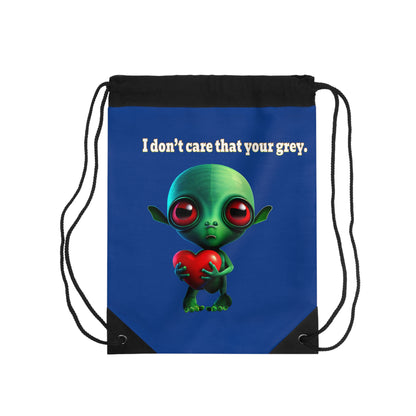 I don't care that your grey - Drawstring Bag (dark blue)