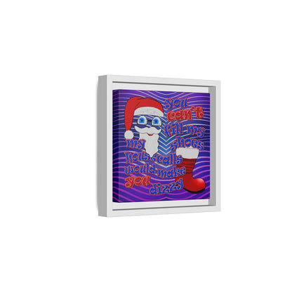 santa's shoes - framed canvas art (purple wave)