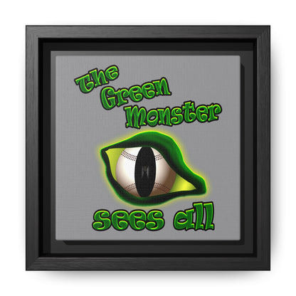 green monster - framed canvas art (grey)