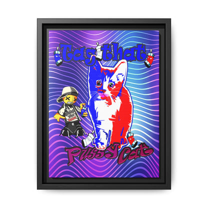 tag that - framed canvas art (purple wave)