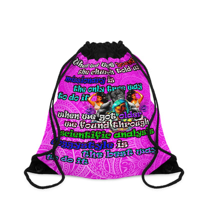 doggystyle - Drawstring Bag (pink swirl)