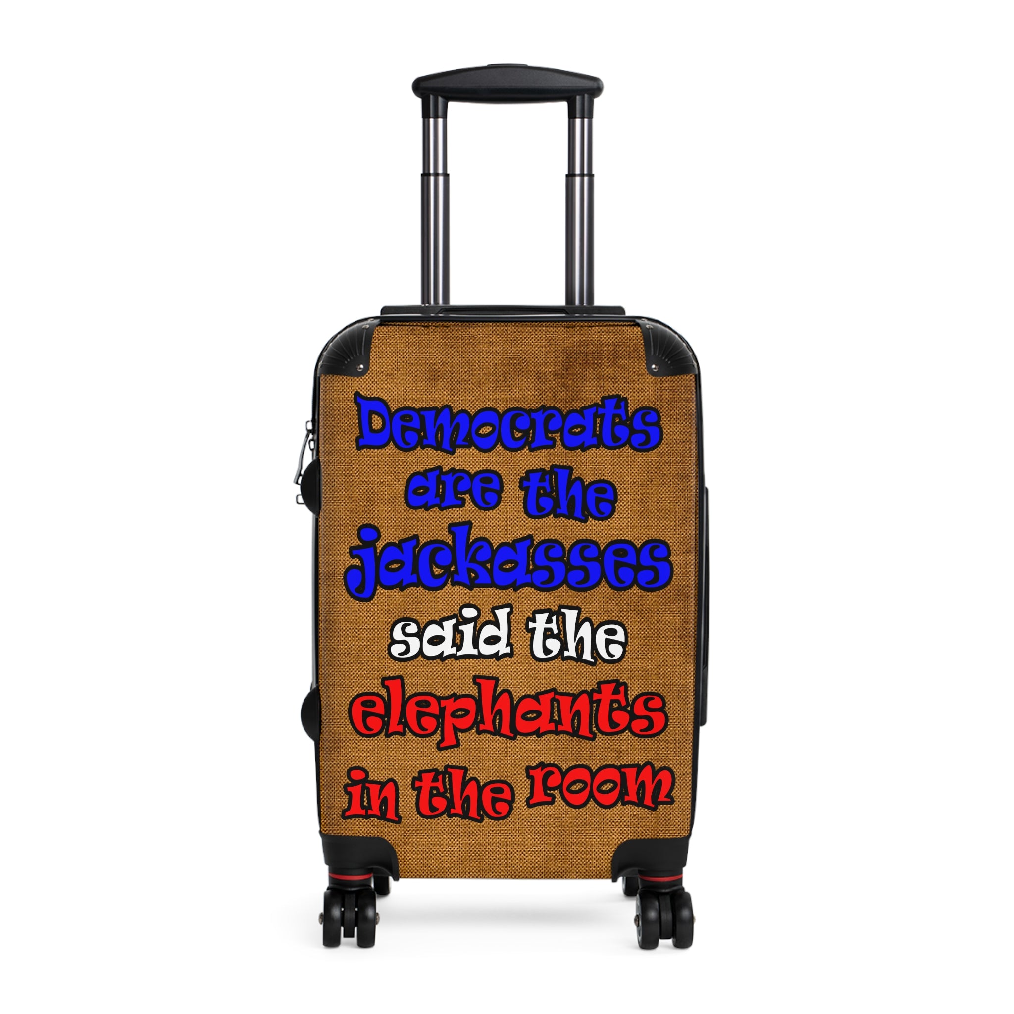 donkeys and elephants - Suitcase (brown papyrus)