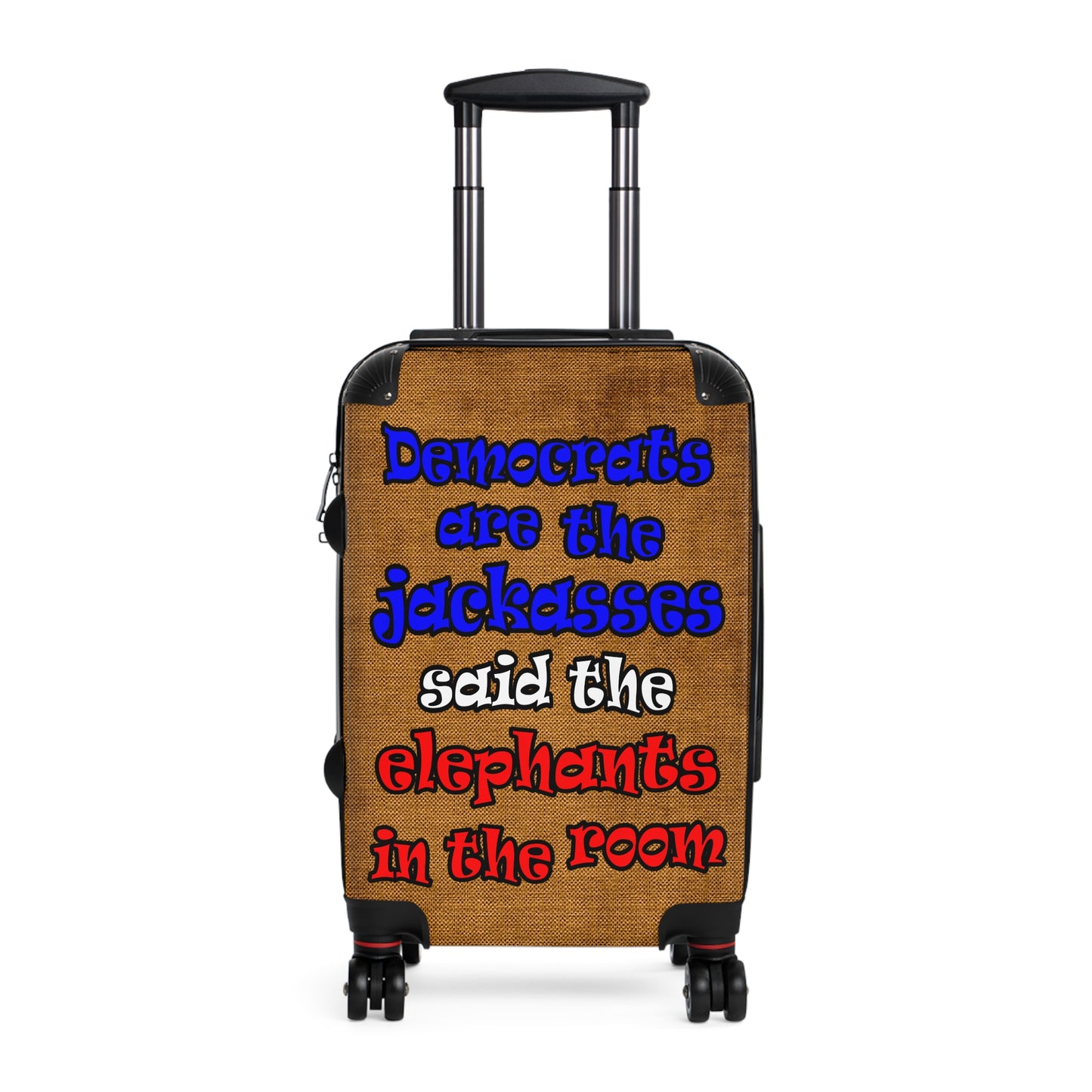 donkeys and elephants - Suitcase (brown papyrus)