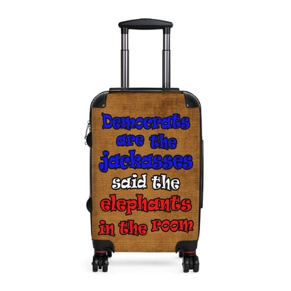 donkeys and elephants - Suitcase (brown papyrus)