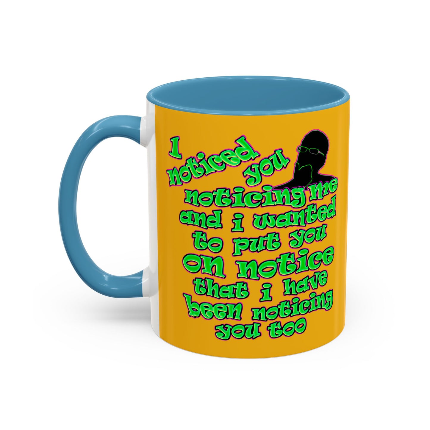 noticed you noticing - Accent Mug (yellow)