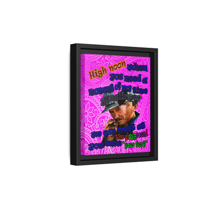 high noon - framed canvas art (pink swirl)