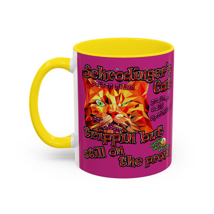 schrodinger's cat - Accent Mug (pink)