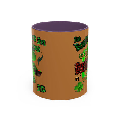 celtics logo - Accent Mug (light brown)