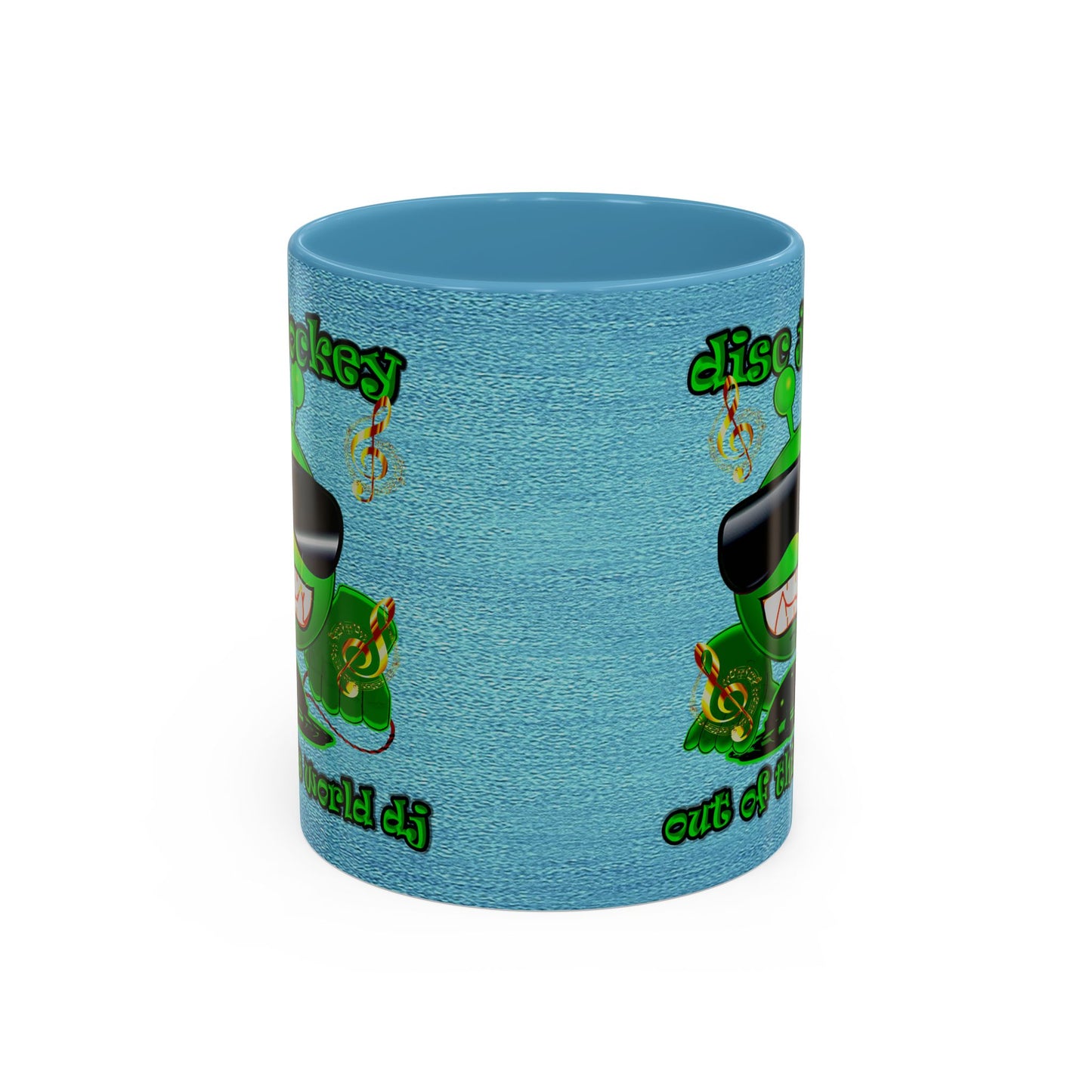 disc jockey - Accent Mug (faded dark blue)