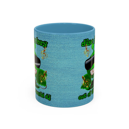 disc jockey - Accent Mug (faded dark blue)
