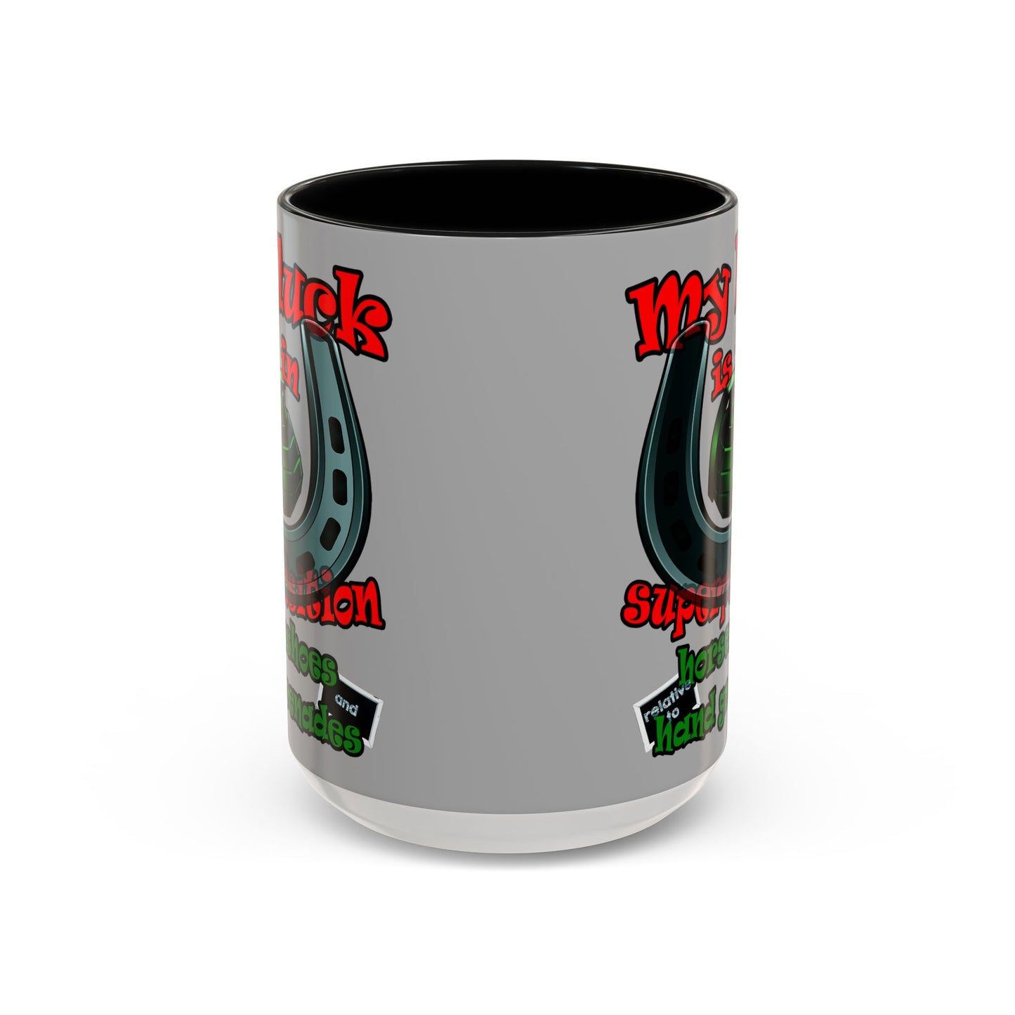 my luck - Accent Mug (light grey)