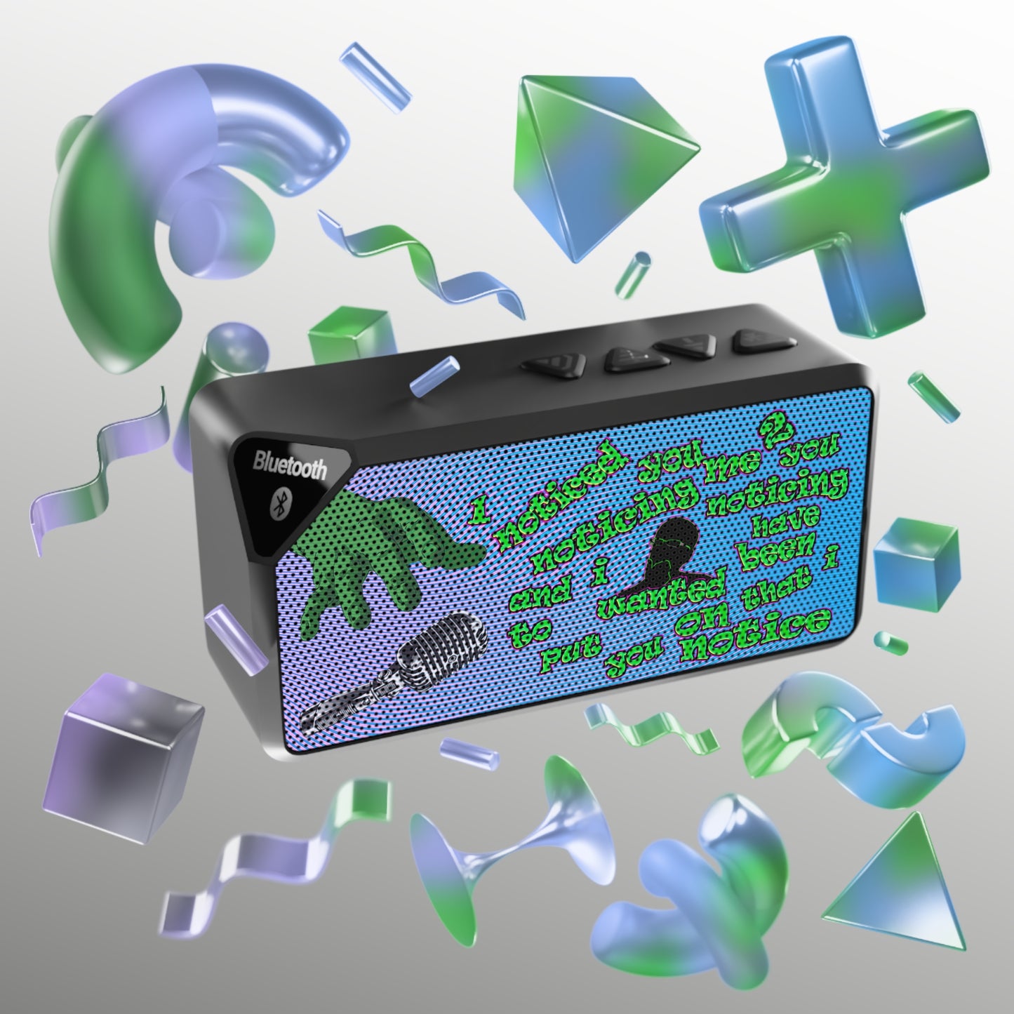 noticed you noticing - Jabba Bluetooth Speaker (light blue-purple wave)