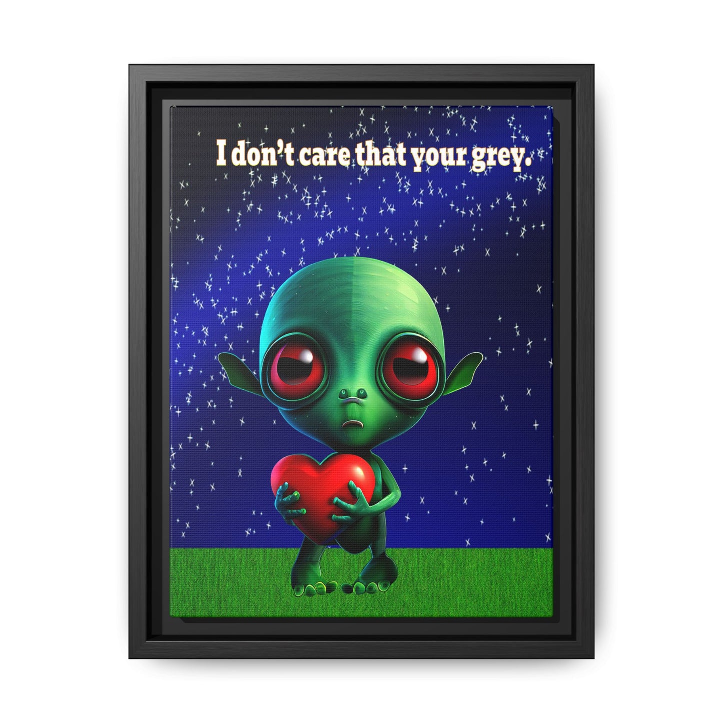I don't care that your grey - framed canvas art ('snoops' background)