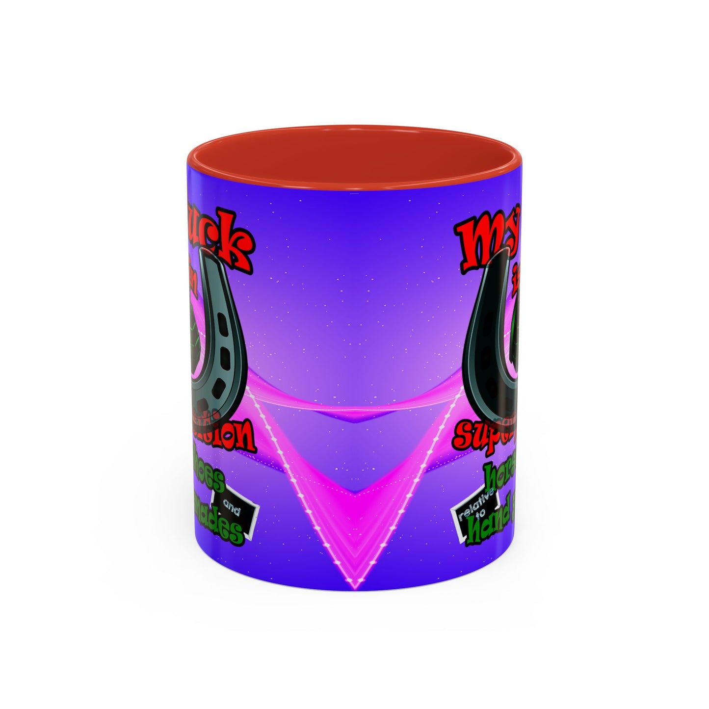my luck - Accent Mug (purple-pink wave)