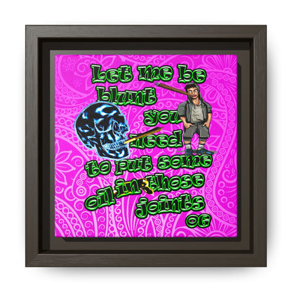 og - framed canvas art (pink swirl)