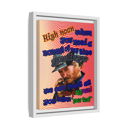 high noon - framed canvas art (yellow-orange wave)