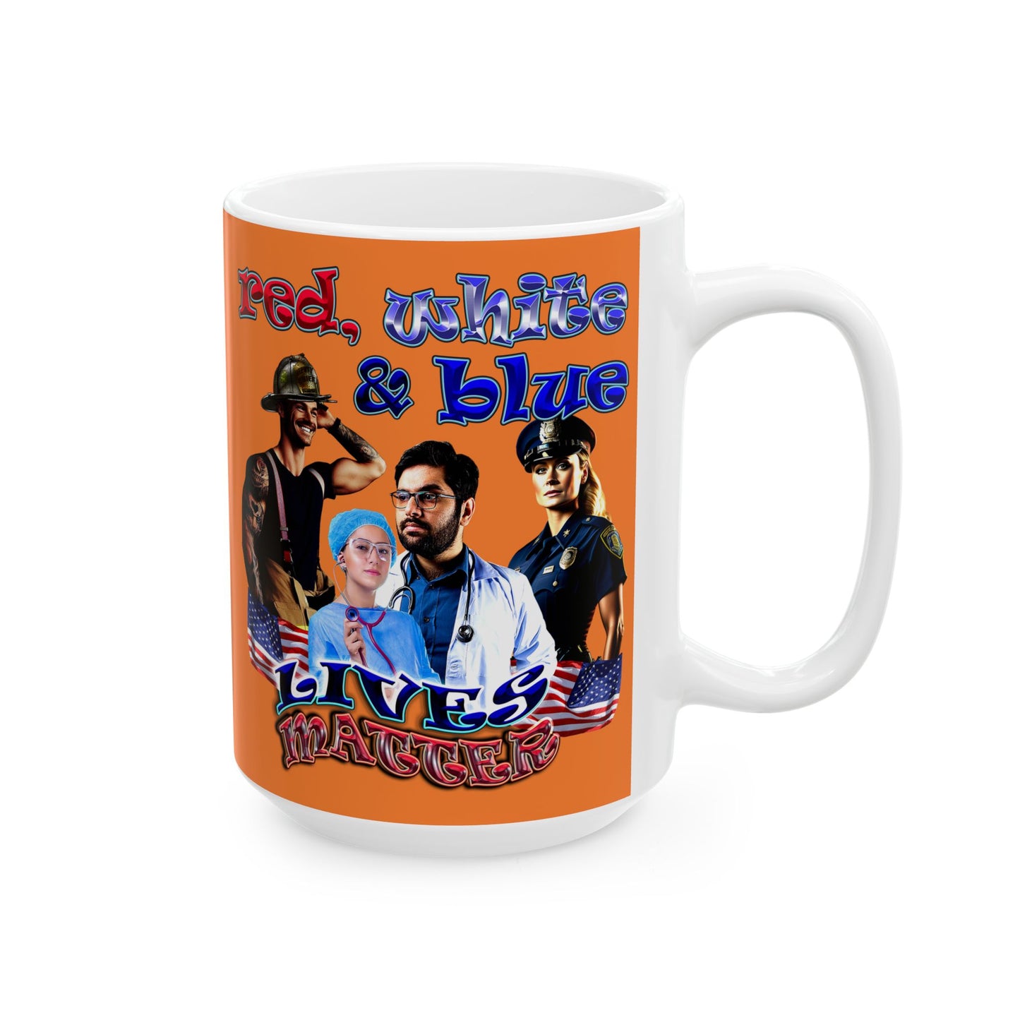 rw&b lives matter - White Mug (crusta)