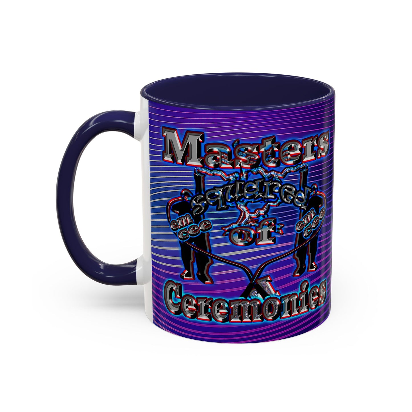 em cee squared - Accent Mug (purple wave)