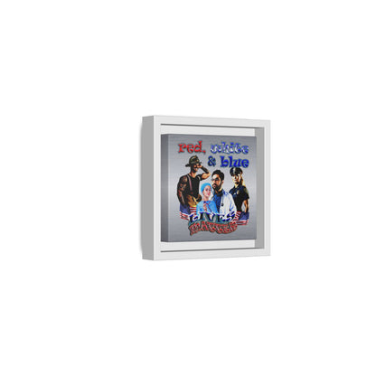 rw&b lives matter - framed canvas art (brushed nickel)
