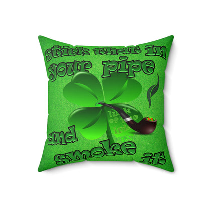 celtics logo - Faux Suede Square Pillow - (green turf)