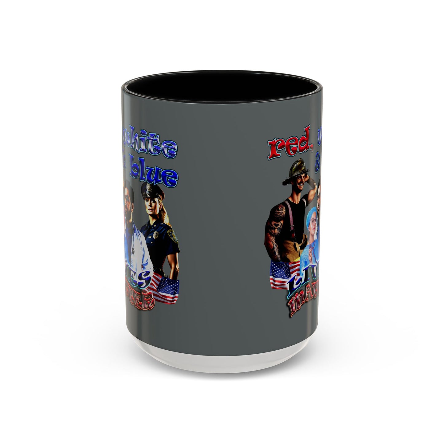 rw&b lives matter - Accent Mug (dark grey)