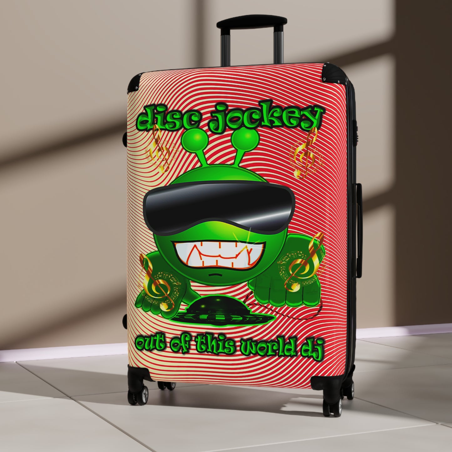 disc jockey - Suitcase (yellow-orange wave)