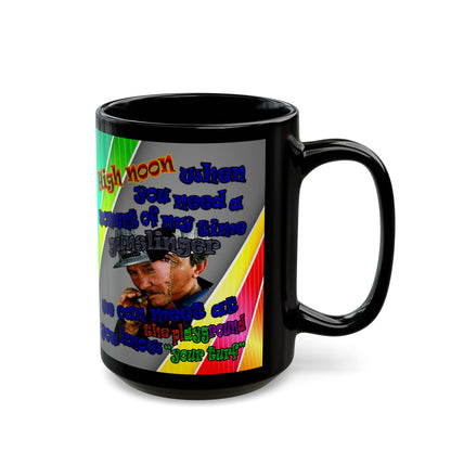 high noon - Black Mug (rainbow split)