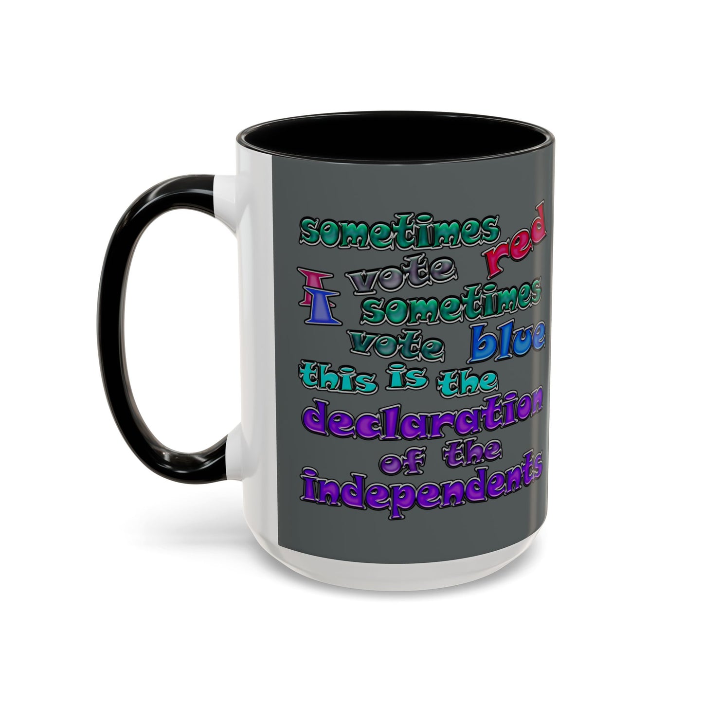 declaration of the independents - Accent Mug (dark grey)