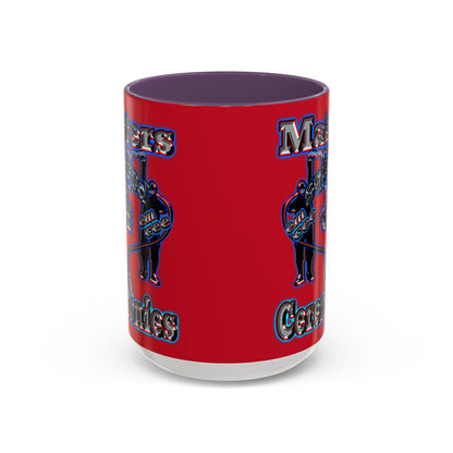 em cee squared - Accent Mug (dark red)