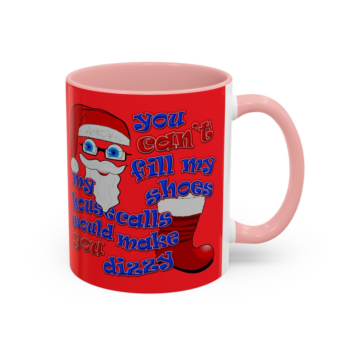 santa's shoes - Accent Mug (red)