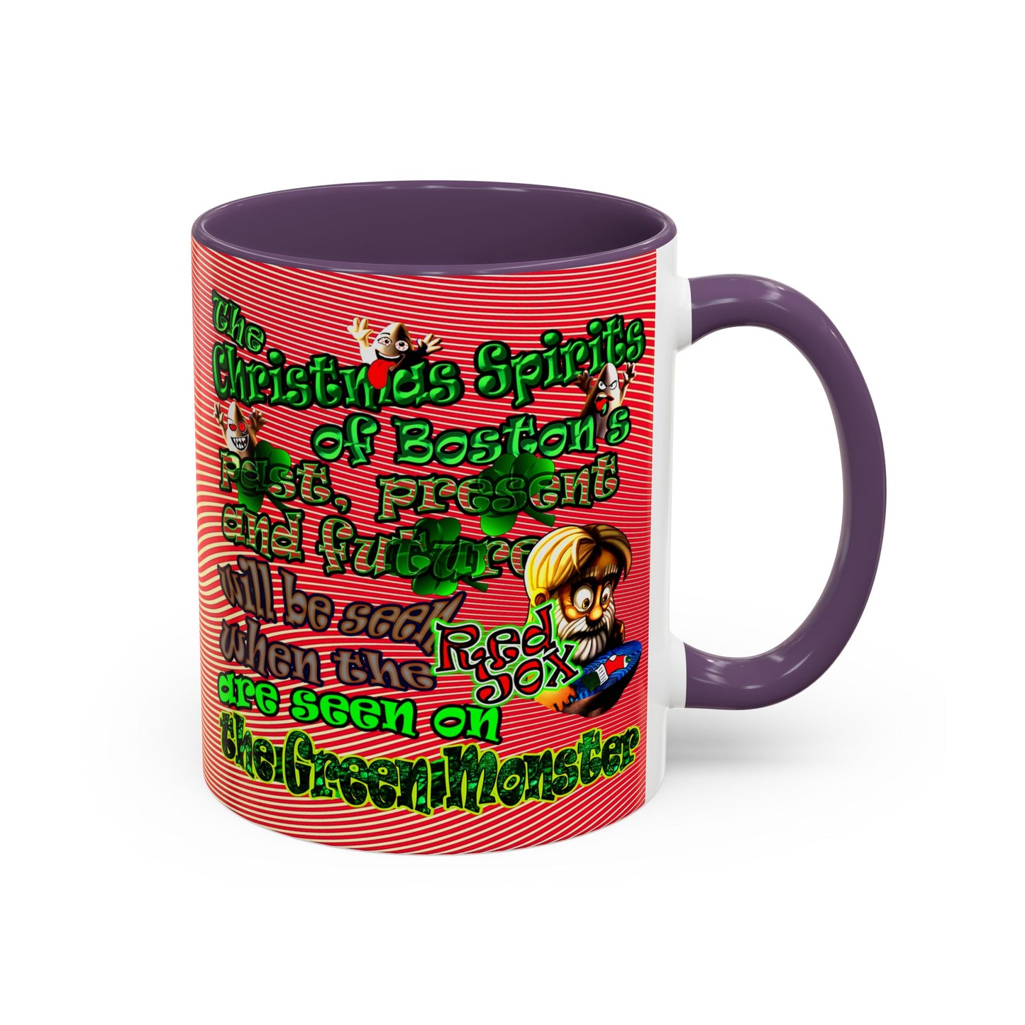 christmas spirits of boston - Accent Mug (yellow-orange wave)
