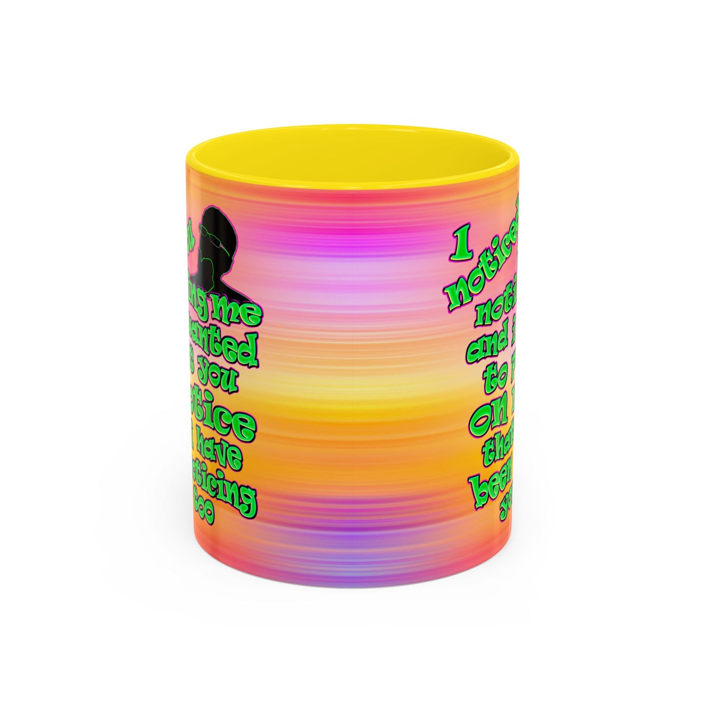 noticed you noticing - Accent Mug (color blur)