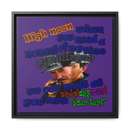 high noon - framed canvas art (purple)