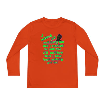 noticed you noticing - Youth Long Sleeve Competitor Tee