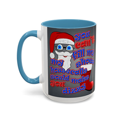 santa's shoes - Accent Mug (grey-light grey)