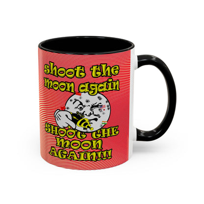 shoot the moon again - Accent Mug (yellow-orange wave)