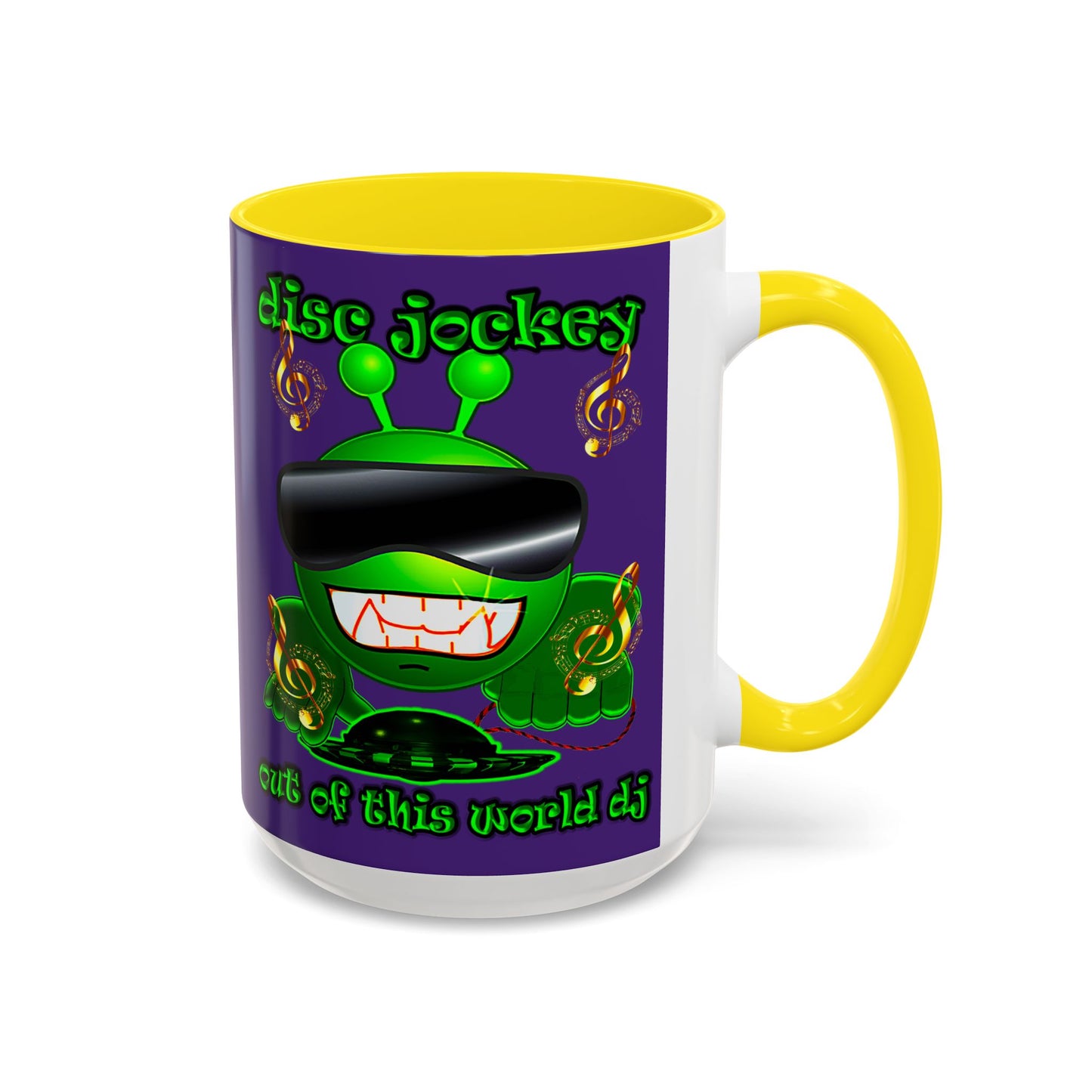 disc jockey - Accent Mug (purple)