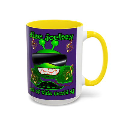 disc jockey - Accent Mug (purple)
