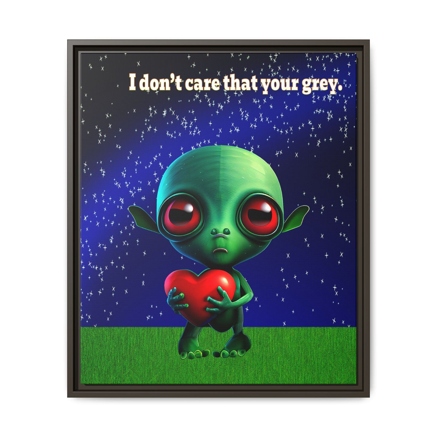 I don't care that your grey - framed canvas art ('snoops' background)