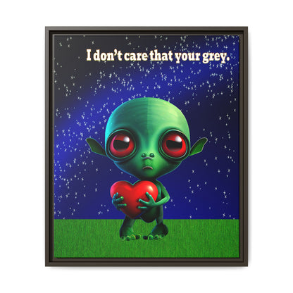 I don't care that your grey - framed canvas art ('snoops' background)