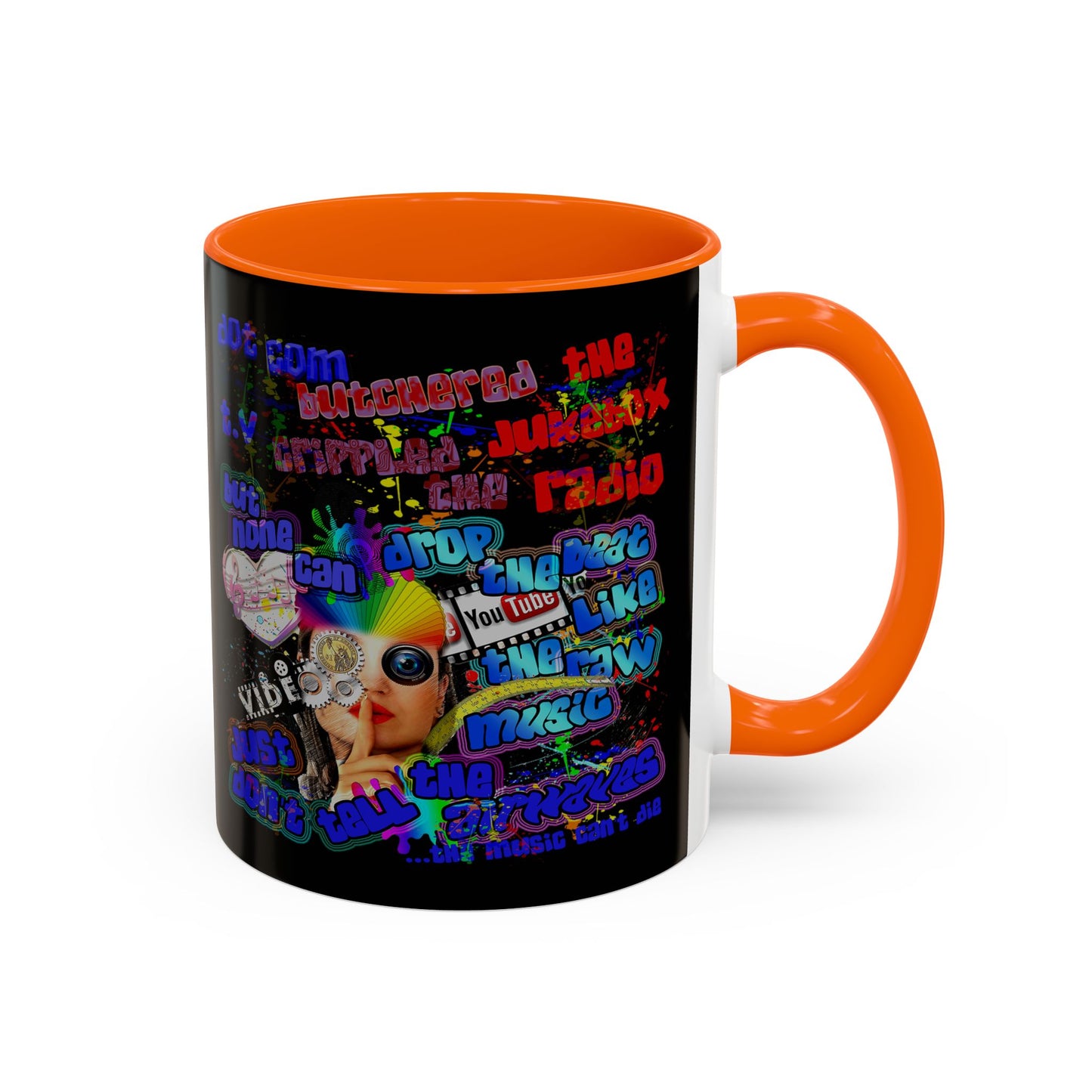 drop the beat - Accent Mug (black)