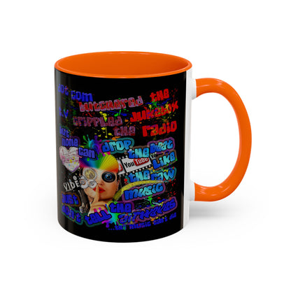 drop the beat - Accent Mug (black)